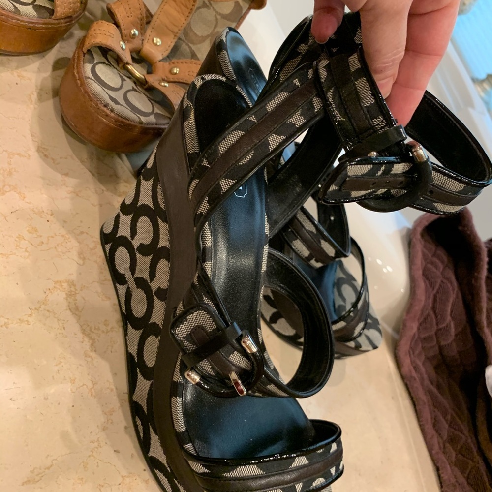 Coach clog-wedge  - worn only a couple times, too tall for me. - Picture 2 of 3